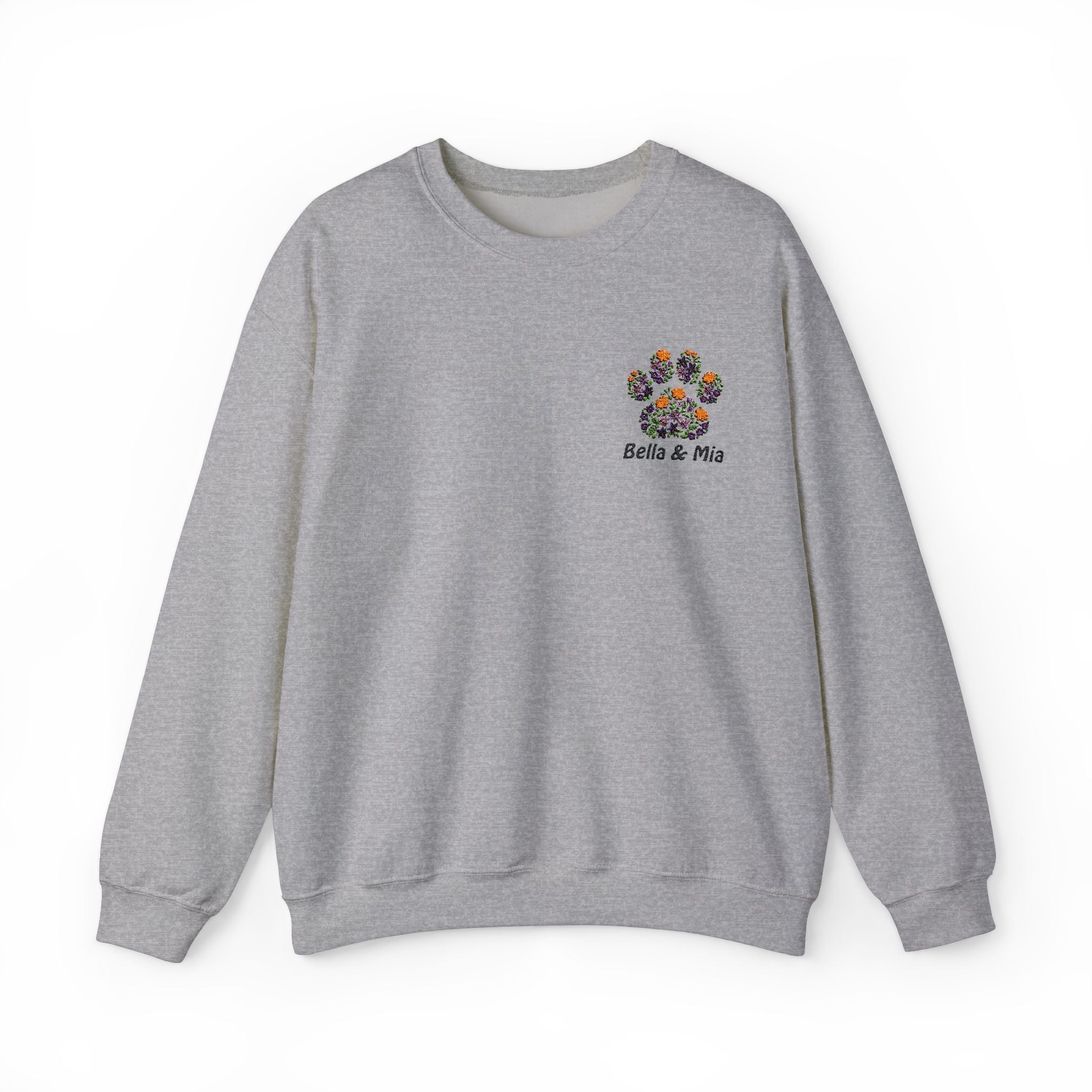 Floral Paw Embroidered Premium Sweatshirt