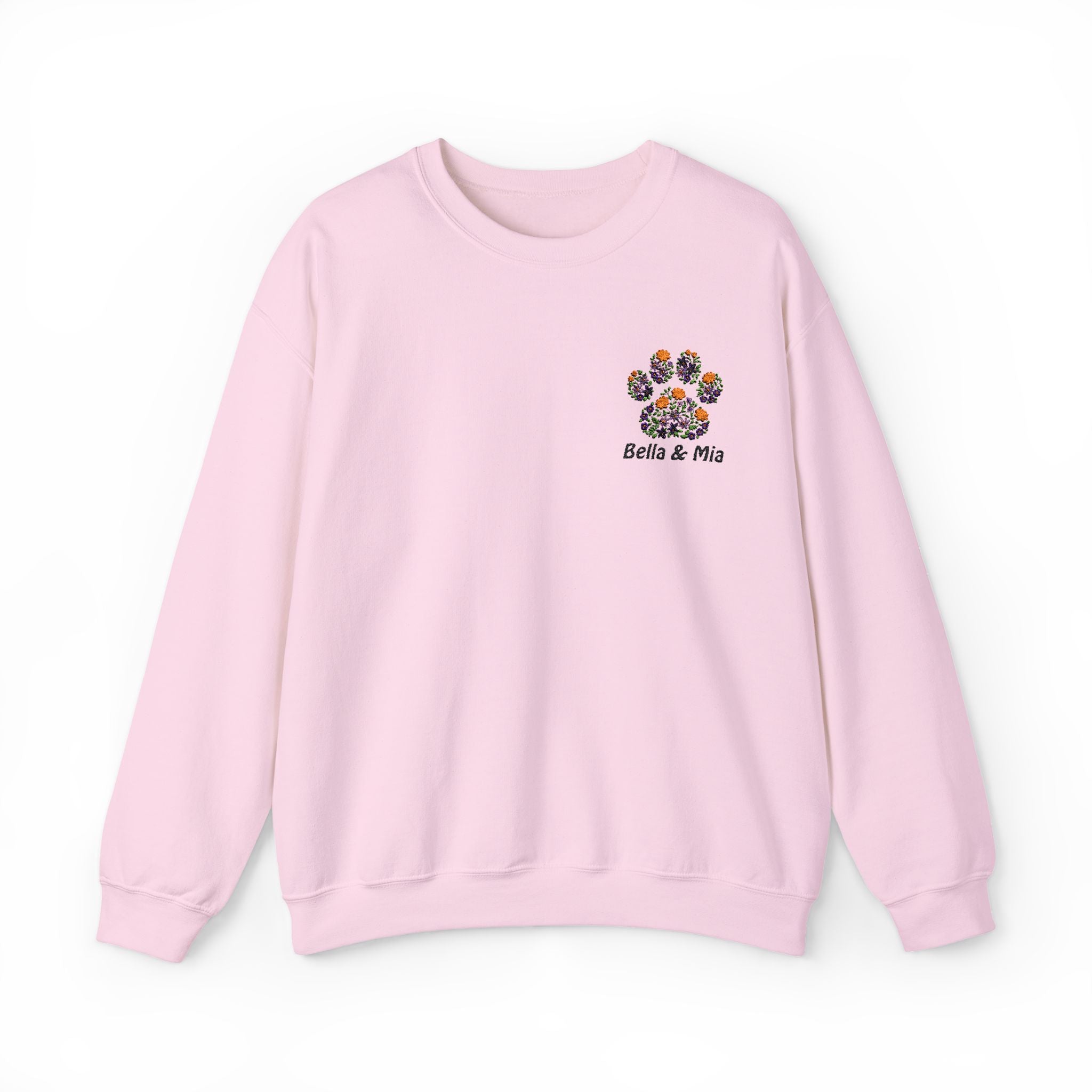 Floral Paw Embroidered Premium Sweatshirt