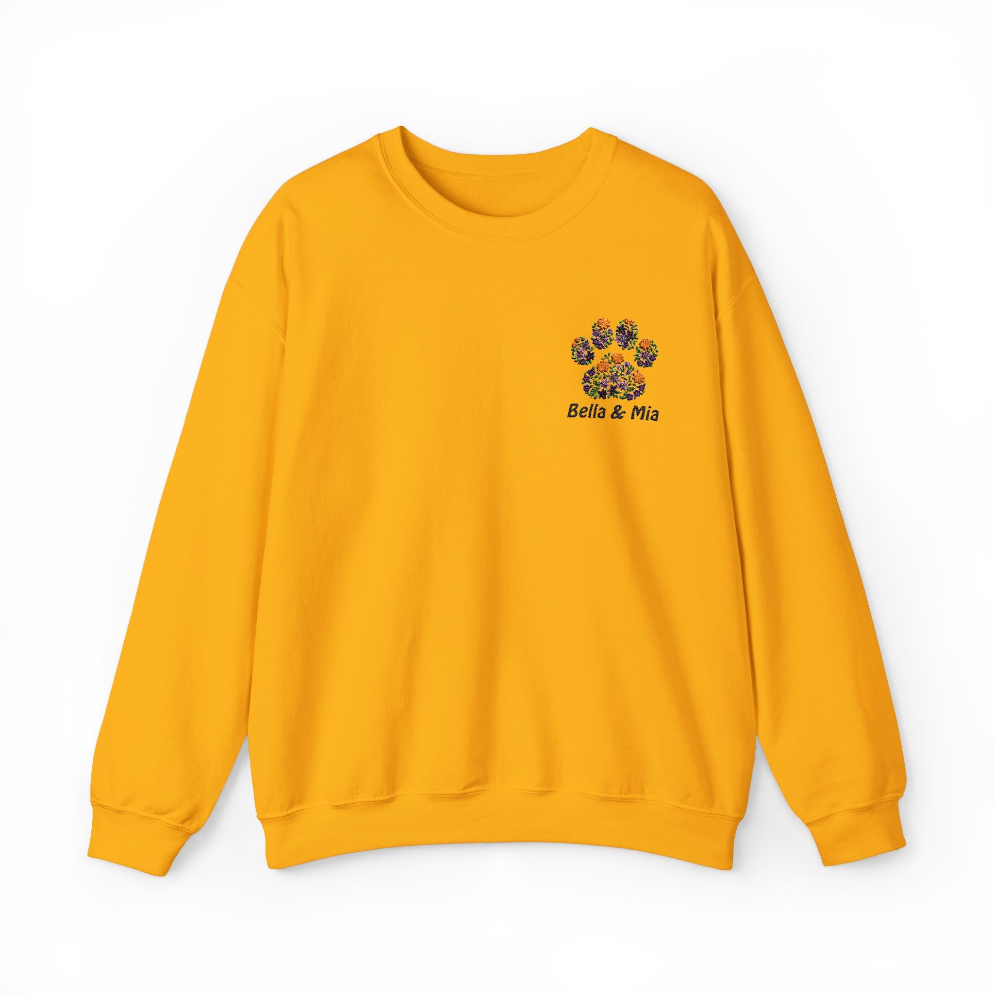 Floral Paw Embroidered Premium Sweatshirt