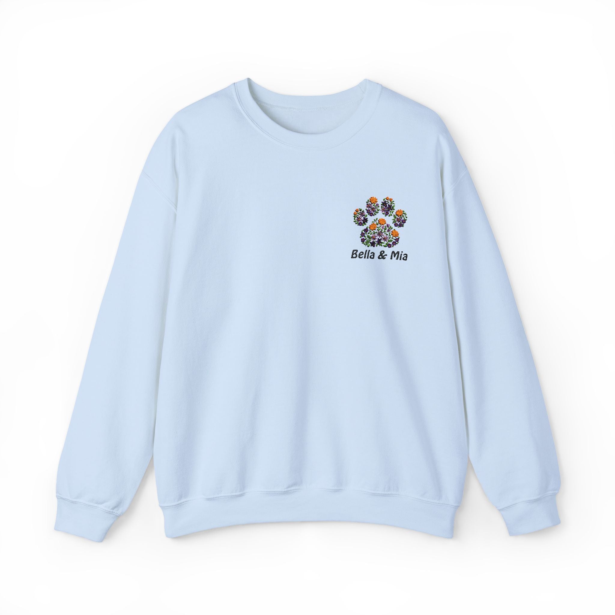 Floral Paw Embroidered Premium Sweatshirt