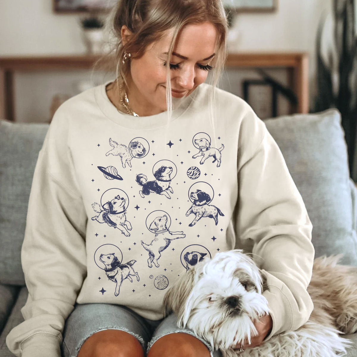 Dogs In Space Premium Sweatshirt